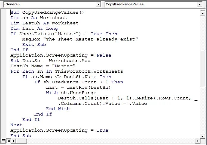 Range cells 1 1. Currentregion. actable vba. usedrange.select.