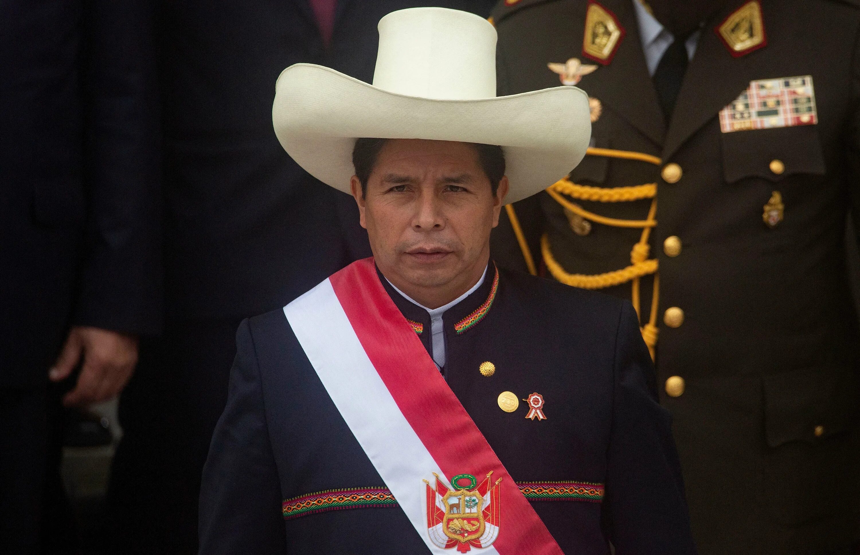 Педро Кастильо. Peru President Pedro Castillo.