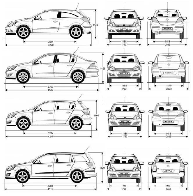 Опель Астра h 2008 седан габариты. Габариты Опель Астра h седан. Opel Astra h габариты. Opel Astra h хэтчбек габариты