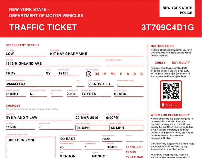 Traffic ticket. Traffic ticket USA. Receive a Traffic ticket?. Ticket New York.