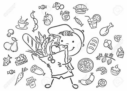 Полезные и вредные продукты раскраска - 61 фото