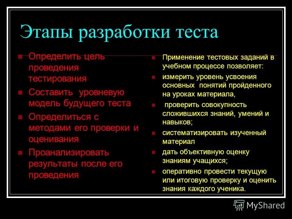 Тест разработка учебных заданий. Этапы разработки тестовых заданий. методика составления тестовых заданий. этапы составления тестовых заданий.. методы разработки тестов.