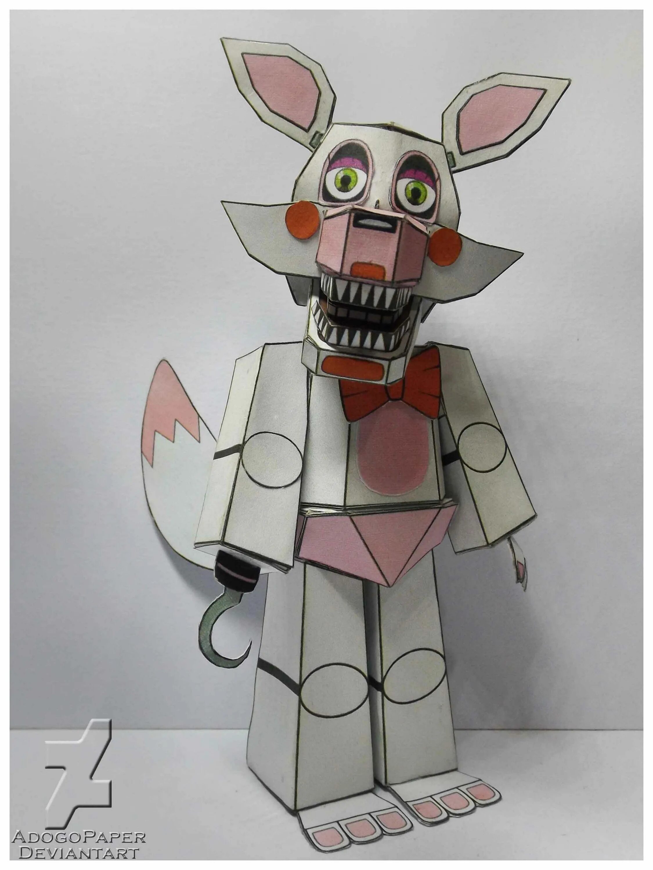 Фокси из бумаги. Funtime Foxy by Adogopaper. Маска фантайм Фокси из бумаги. Объемные бумажные фигурки ФНАФ.