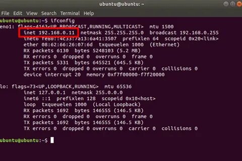 Ifconfig address