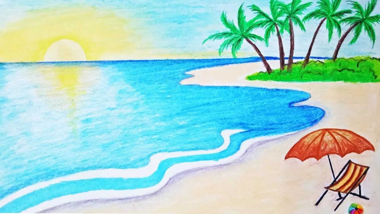 Нарисовать рисунки лета. Летние рисунки. Рисунки на тему лето для срисовки. Летний пейзаж для срисовки. Рисунок на тему море.