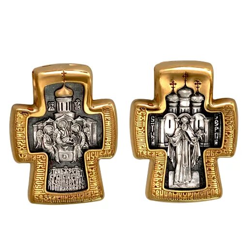 родированный крестик распятие с предстоящими троица арх михаил. крест нагрудный православный. серебряный крест с николаем чудотворцем. деисус. православный крест.