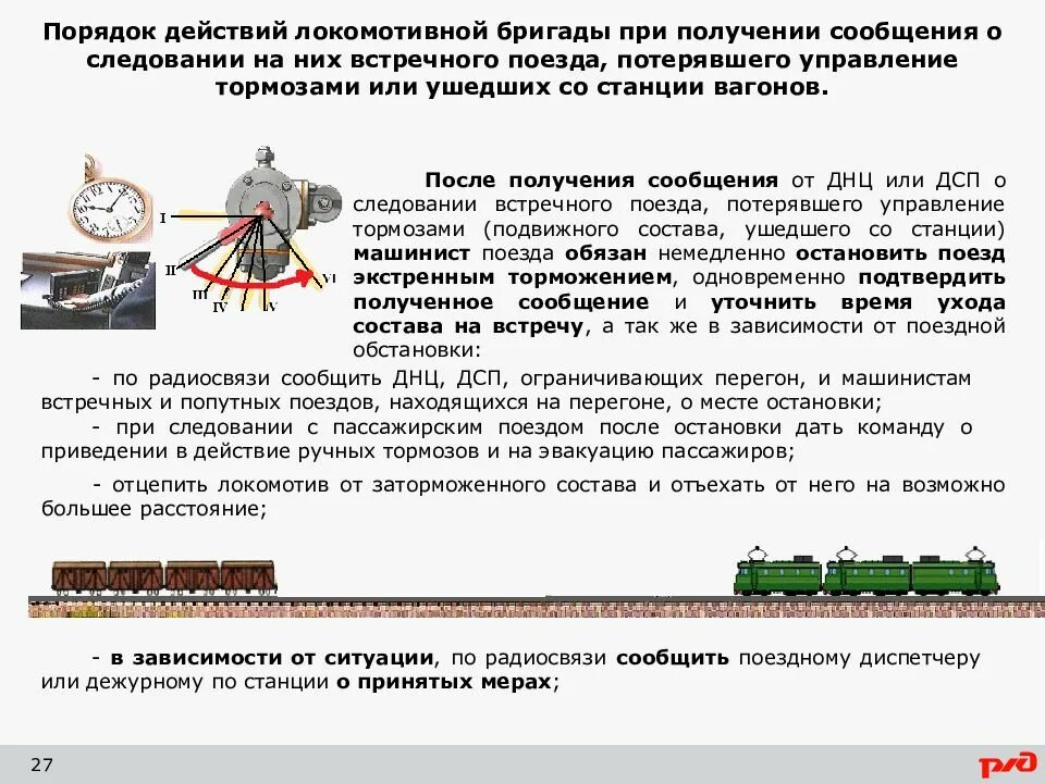 Регламент переговоров ДСП С машинистом ССПС. Порядок действий локомотивной бригады. Порядок движения поездов. Управление тормозами в пути следования. Явка на работу локомотивной бригады