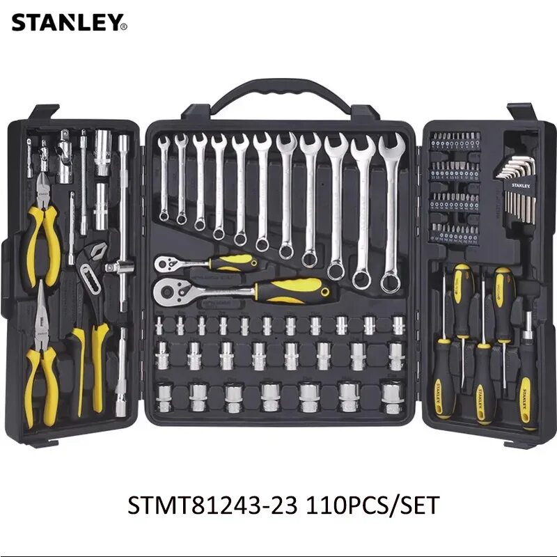 Комплект tools. Набор инструментов Stanley stmt81243. Набор Stanley 110. Набор инструментов Stanley 110. Набор ключей Стенли 110.