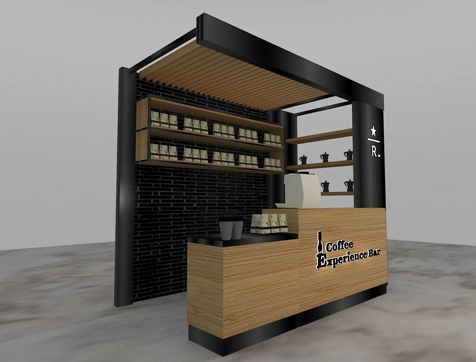 Выставочный стенд с барной стойкой. Стенд бар. Office plus bar stand. Мини кафе. Выставочный стенд кафе.