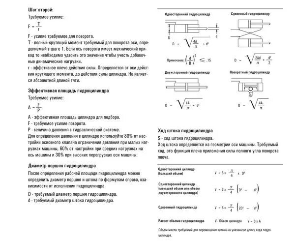 Определить скорость поршня. Усилие на штоке гидроцилиндра формула. Формула расчета движения поршня гидроцилиндра. Расчет диаметра поршня гидроцилиндра формула. Формулы для расчета поршня гидроцилиндра.