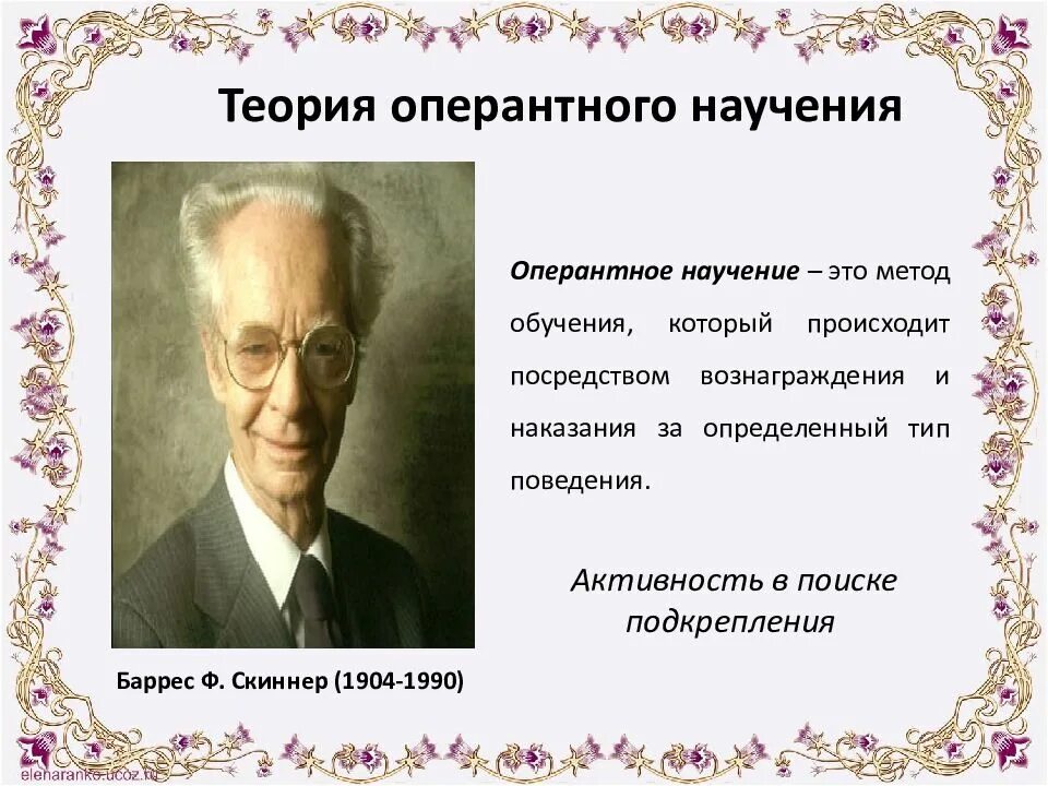 Оперантное научение скиннера. Теория оперантного научения. Теория оперантного научения Скиннера. Оперантное научение в психологии это. Концепцию оперантного научения создал.