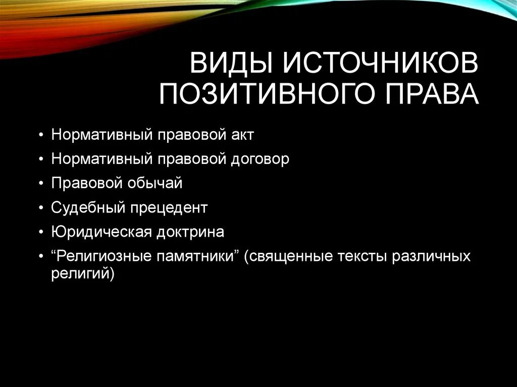 Позитивное право и естественное право различия