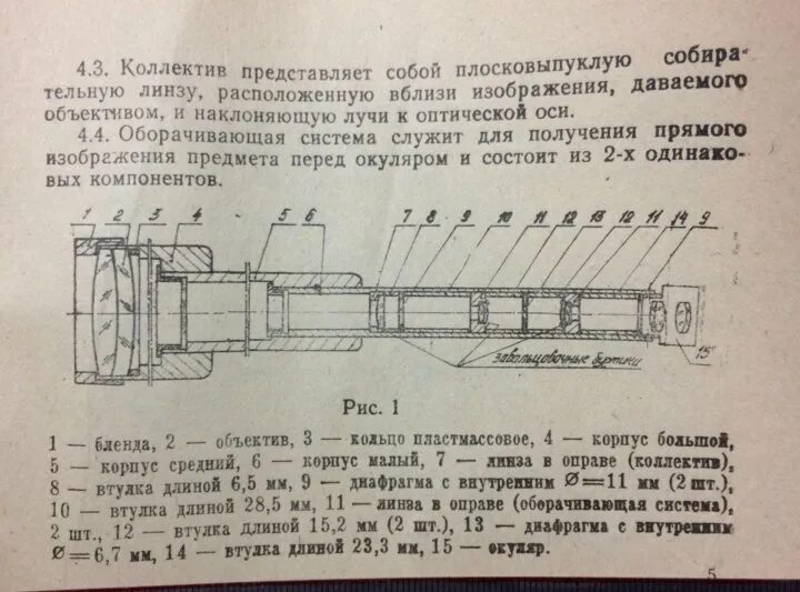 Устройство подзорной трубы схема Любительские телескопы Оптика Сборник Познавательный Интернет-журнал "Умех