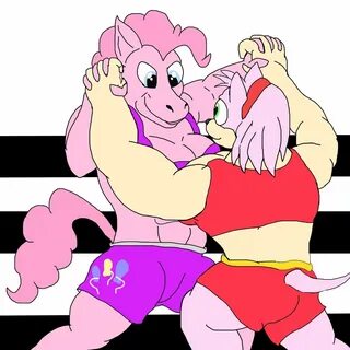 Pinkie pie vs Amy Rose wrestling. 