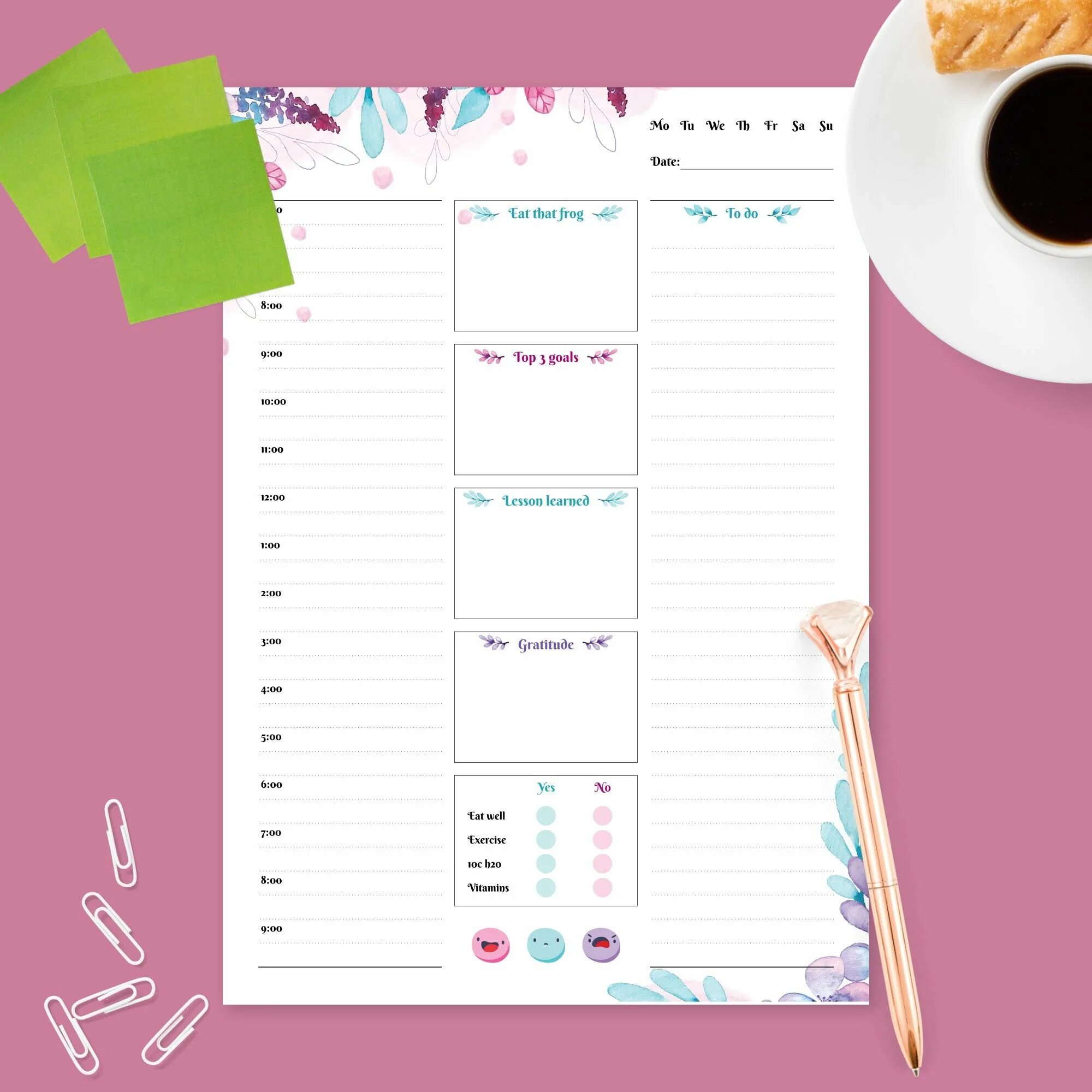 Daily Planner. Daily Planner 2480х3508. Printable Trackers Daily hourly. Brother at your Side Daily Planner.