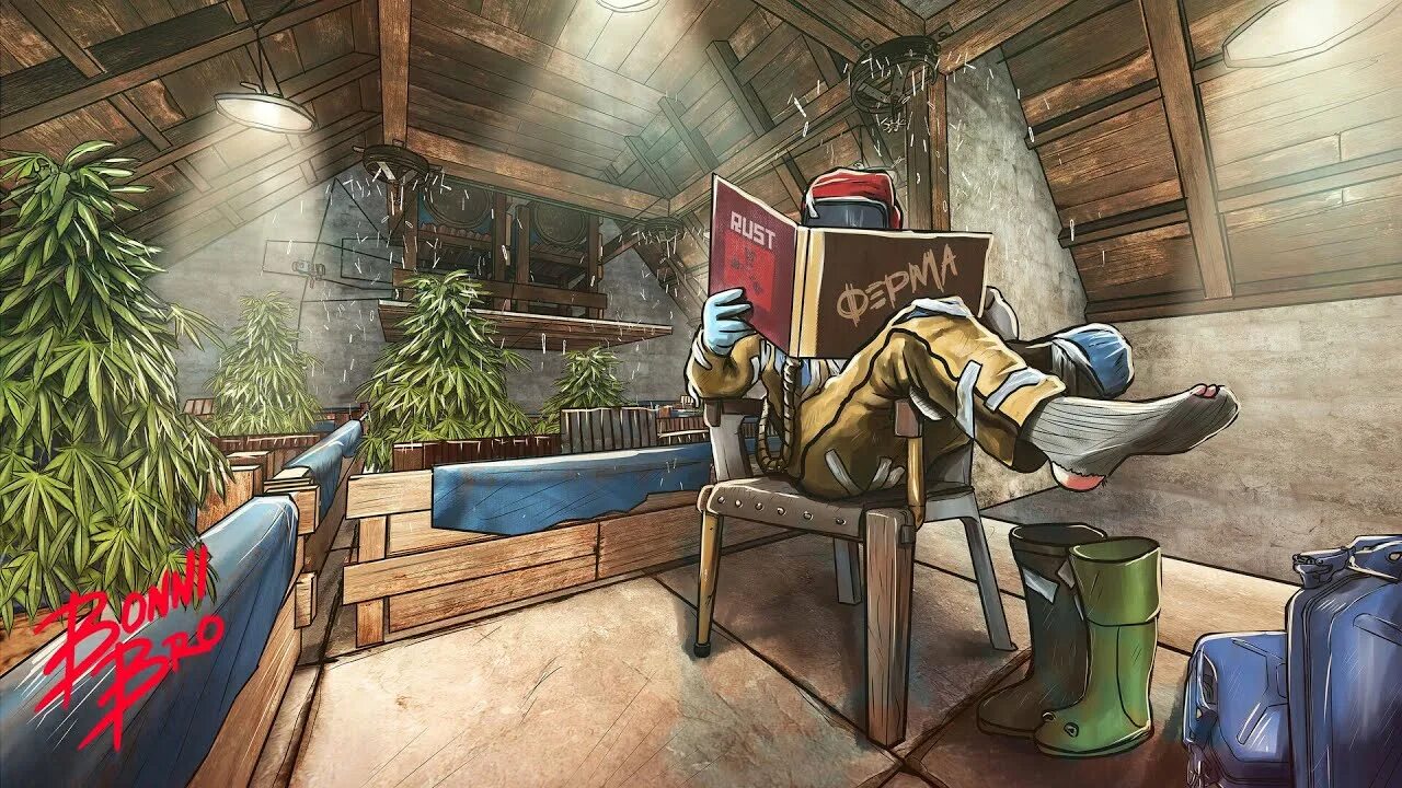 Ферма в расте. Ферма раст гены. Rust фермер. Ферма конопли раст. Грядка раст.