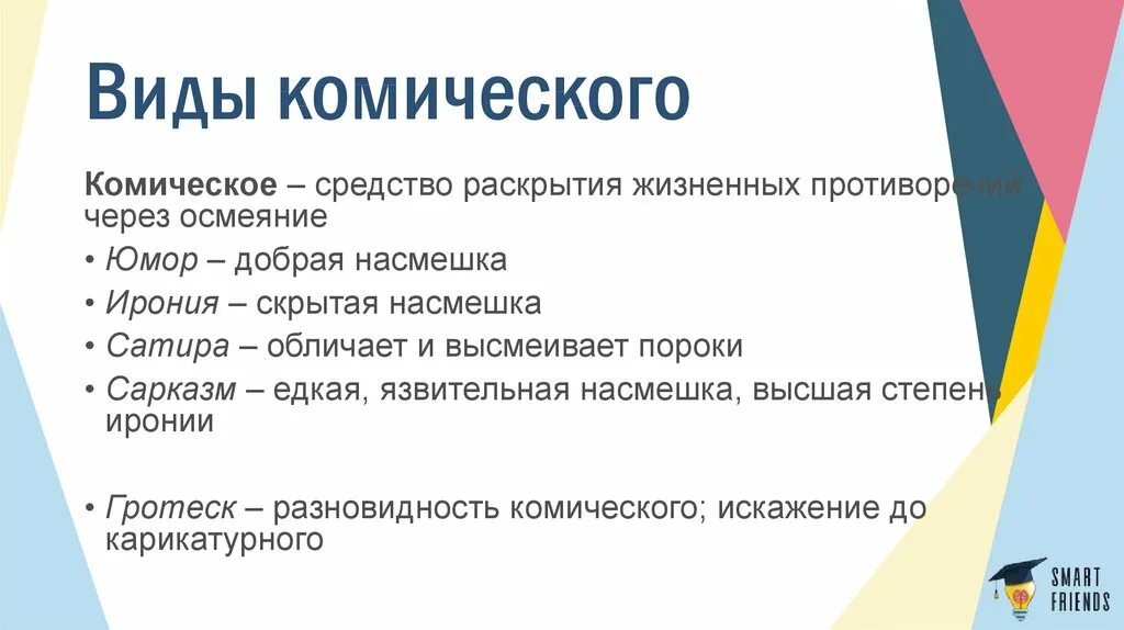 Средства создания юмористических произведений. Виды космического в литературе. Виды комического. Примеры создания комического. Виды комического в литературе.