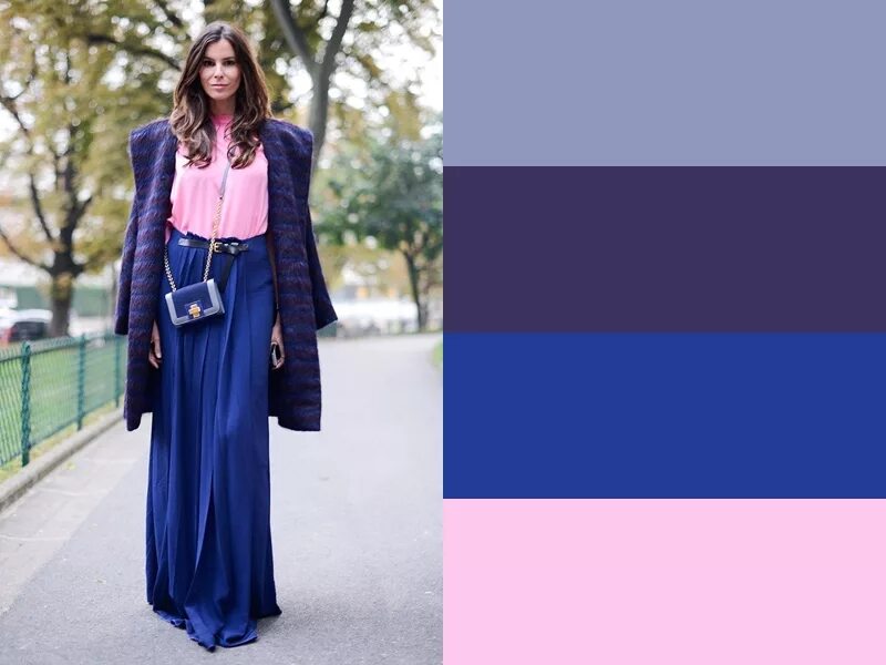 Цвета сочетающиеся с темно синим в одежде. Сочетание фиолетового в одежде. Сочетание синего и фиолетового в одежде. Сине-фиолетовый цвет в одежде. Сочетание синего и лилового в одежде.