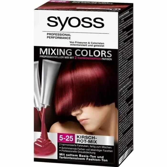 Краска Syoss Mixing Colors палитра. Syoss Color краска для волос 5 25. Сьёс краска вишня. Краска для волос сьес вишневый. Краска для волос 5.25