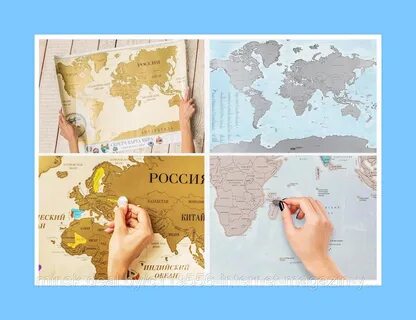 Скретч карта с аппликацией