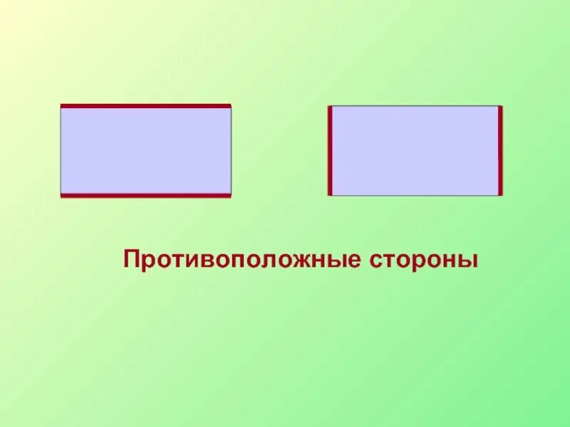 Произведение противоположных сторон. Прямоугольник. Противоположные стороны прямоугольника. У прямоугольника противоположные. Прямоугольник рисунок.