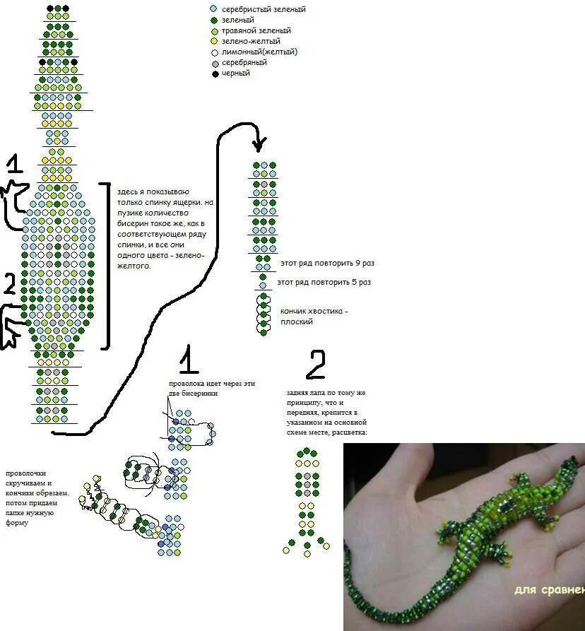 Поделки схемы описание. Схема ящерицы из бисера объемная для начинающих. Ящерица из бисера схема плетения для начинающих. Схема ящерки для плетения бисером. Схема бисероплетения для начинающих ящерица.