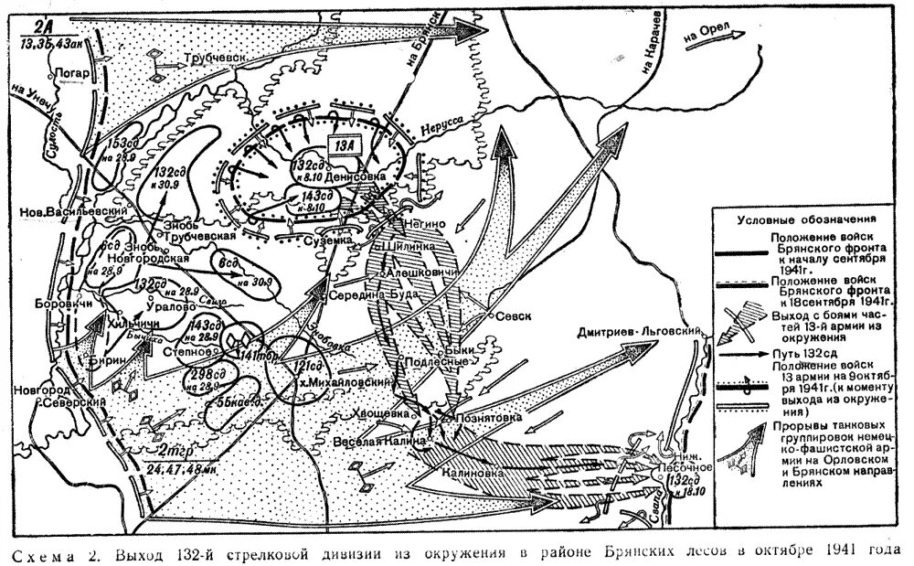 Карта боев ВОВ 50 армия Брянского фронта. Схема Брянского фронта 1941г. Брянский фронт 1941 год карта. Оборона Трубчевска в 1941 году.