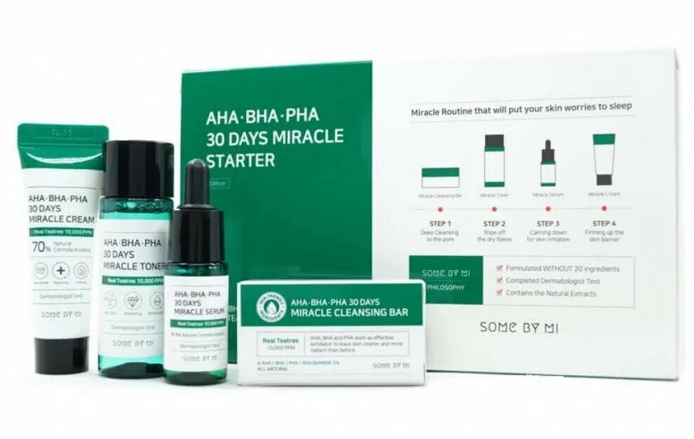 кислоты для проблемной кожи. Aha bha pha 30 days набор. Some by mi тонер для лица с кислотами some by mi aha-bha-pha 30 days miracle toner, 150 мл. тонер some by mi aha bha pha 30 days miracle toner. тоник кислотный для проблемной кожи some by mi aha-bha-pha 30 days miracle toner 150 мл.