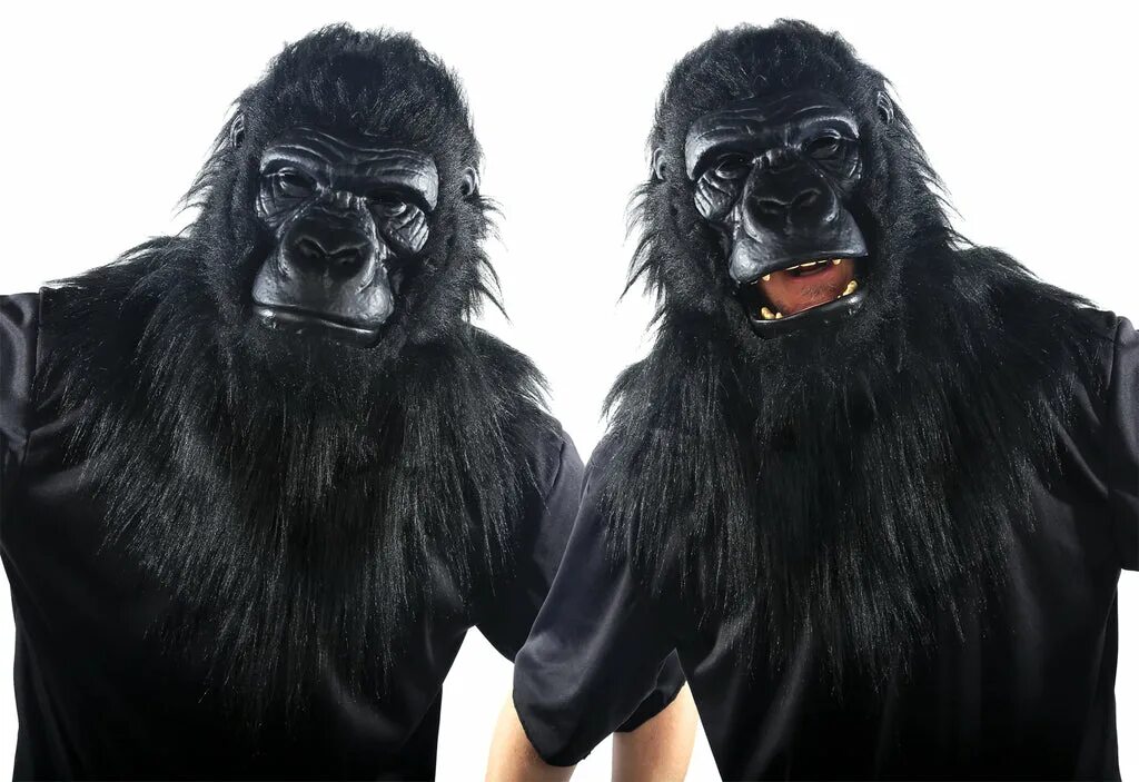 Маска гориллы. Горилла маска для детей. Горилла из маски. Выступление гориллы в маске
