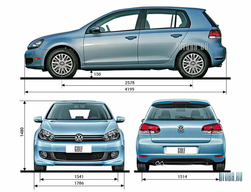 Polo sedan размеры. Габариты Фольксваген гольф 6. Volkswagen Golf 6 габариты. Гольф 6 габариты кузова. Габариты Фольксваген гольф 5.