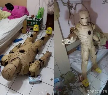 Как сделать костюм железного человека из картона