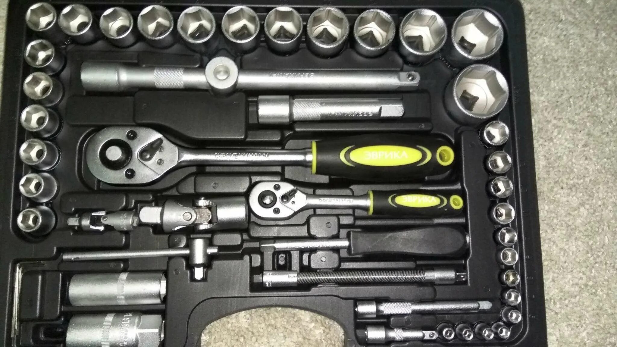 Набор торцевых головок Tool Kit er-tk4094. Набор головок торцевых Tools 94 предметов. Набор торц головок , ключей 61пр 1/4 -1/2 Эврика er-tk61. Набор головок торцевых 1/2",1/4'' 6-ти гранных 94 предмета ТК Эврика.