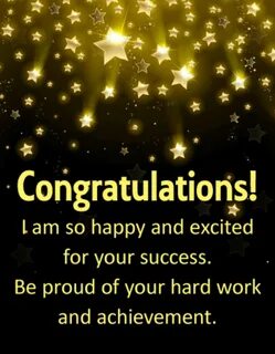 Support congratulations