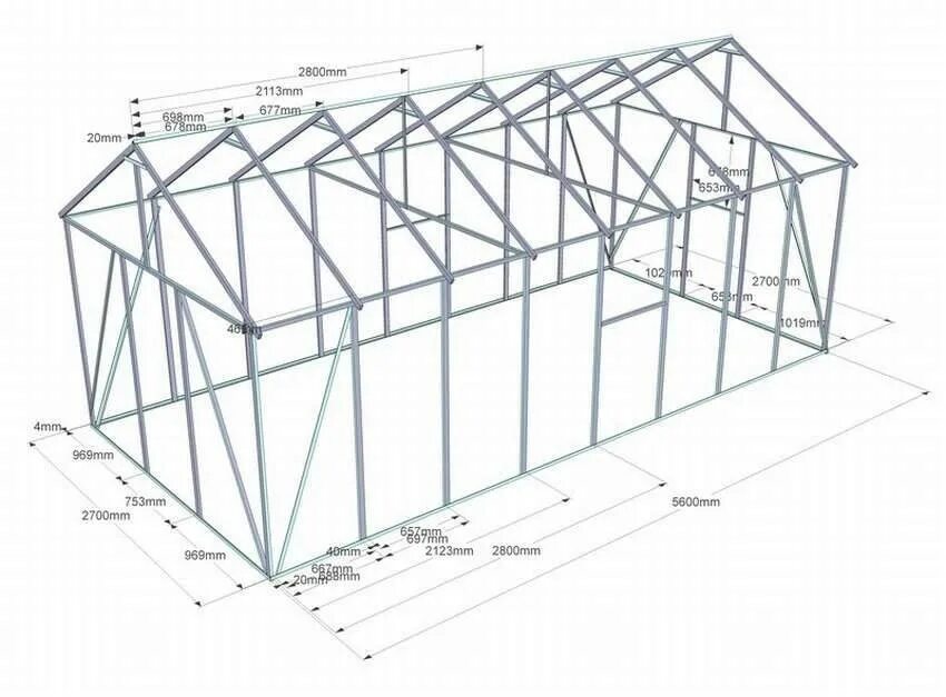 Теплица 6 метров своими руками. Каркас односкатной теплицы 2,5 на 3м. Двускатная теплица из профильной трубы 20на20. Теплица из профильной трубы чертеж 4х6. Теплица Митлайдера чертежи.