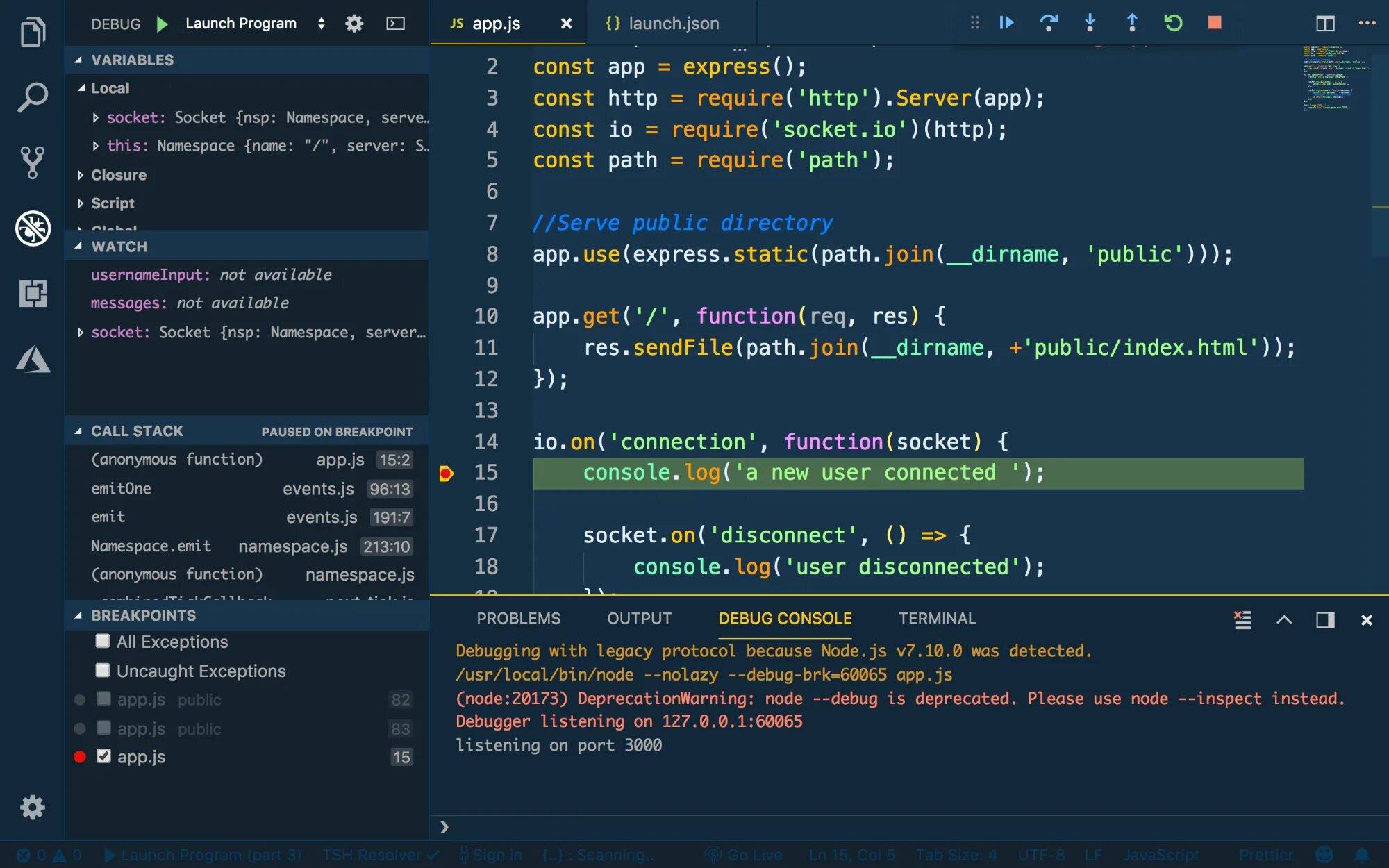Launch programming