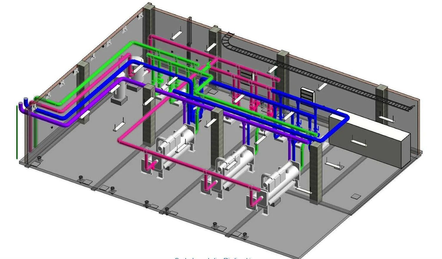 BIM проектирование Revit. BIM моделирование в Revit. BIM моделирование систем вентиляции. Приточно-вытяжная вентиляционная система цеха.