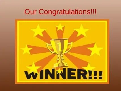 Congratulations winners