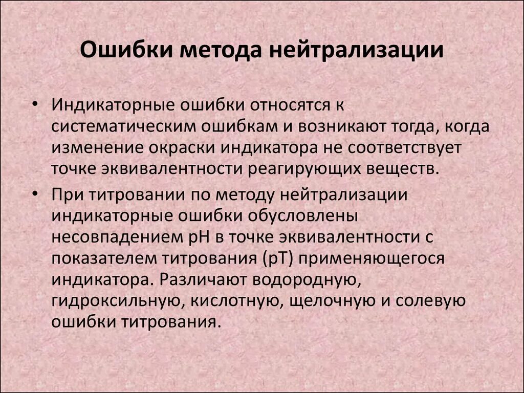 Сущность метода нейтрализации. Сущность метода нейтрализации его индикаторы. Характеристика метода нейтрализации. Реакции метода нейтрализации.