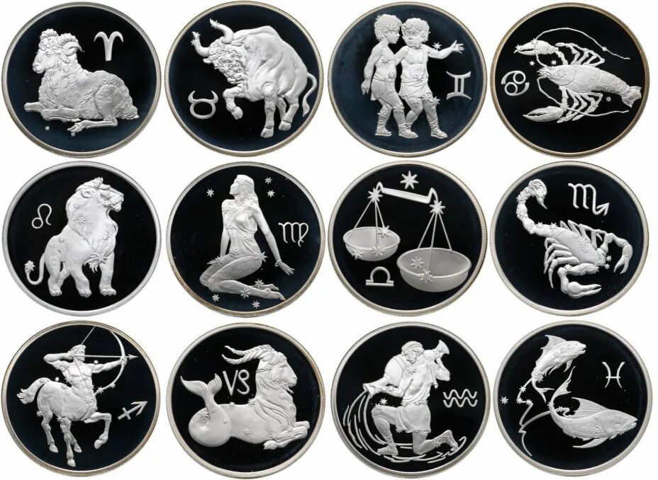 Монеты знаки зодиака. Монета знаки зодиака серебро. Монета со знаком зодиака. Сувенирные монеты со знаками зодиака.