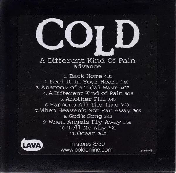 Cold a different kind of Pain. Cold текст. Kinds of Pain. Different kind of Pain Cold перевод.