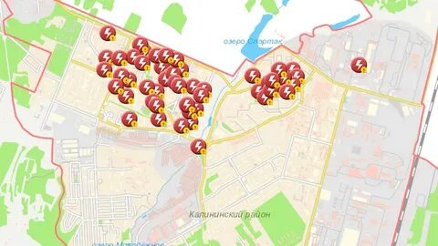 Отключение в калининском районе