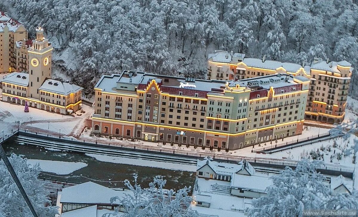 Panorama: Tulip Inn Rosa Khutor, hotel, Russia, Estosadok Village, Panorama Emba