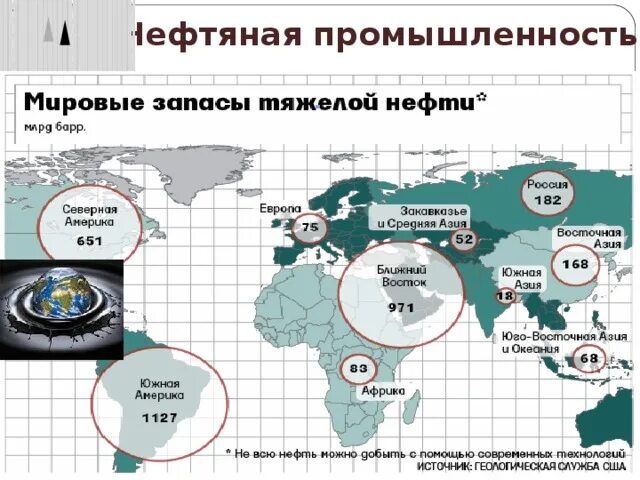 Главными районами добычи нефти являются