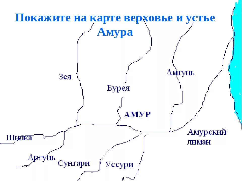 2 притока амура. Схема реки Амур. Схема Речной системы Амура. Притоки Зея Бурея Уссури карта. Схема течения реки Амур.