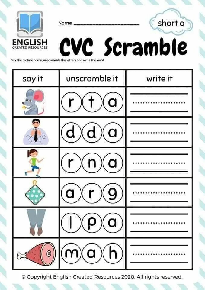 Find the words with a sound. Cvc scramble. cvc worksheets. cvc words worksheets. cvc short a.