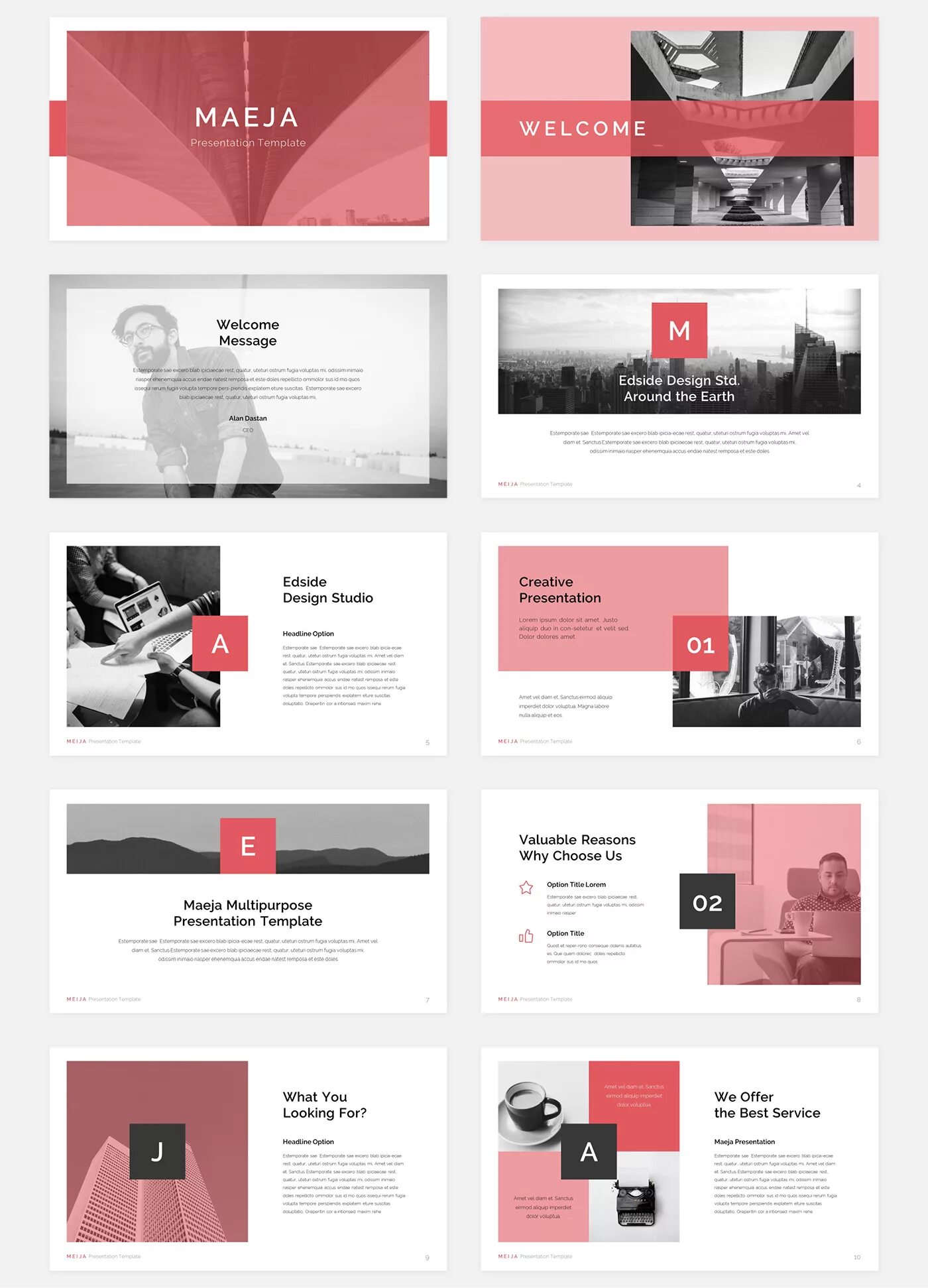 Presentation layout