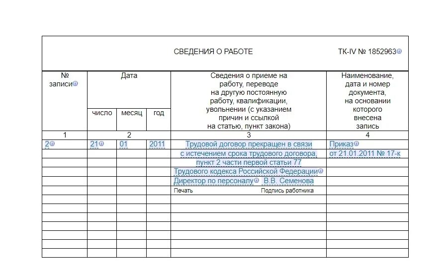 П 2 части первой ст 77 тк рф истечение срока трудового договора. Как записать увольнение по собственному в трудовую книжку. Запись в трудовую книжку истечение срока трудового договора. Трудовой договор расторгнут. Запись об увольнении в трудовой книжке образец.