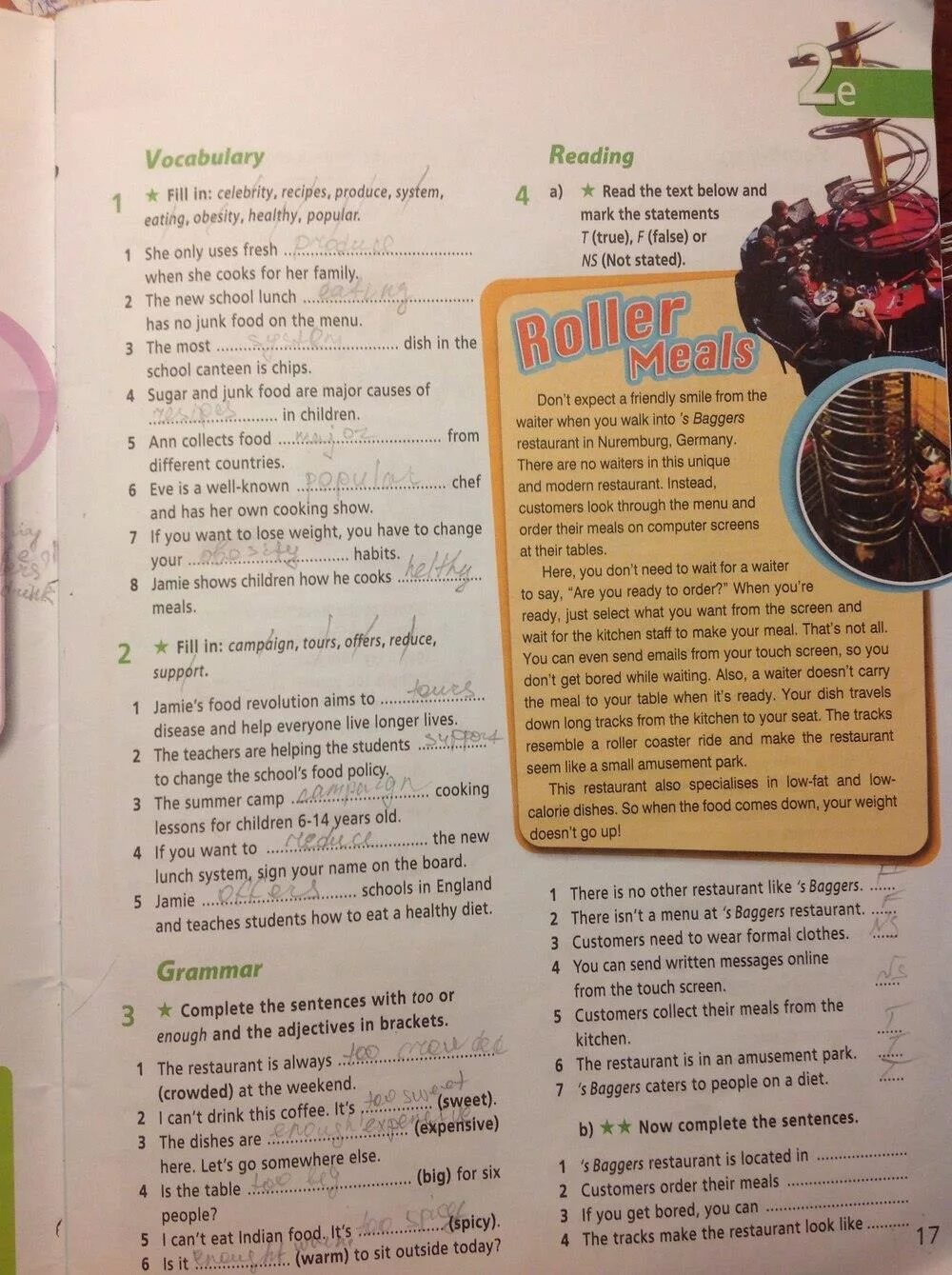 Starlight 6 workbook стр 54. Старлайт 6 класс стр 17. &#039;s baggers restaurant учебник по английскому. academy stars 1 workbook решебник.