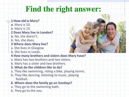 Mary is my sister