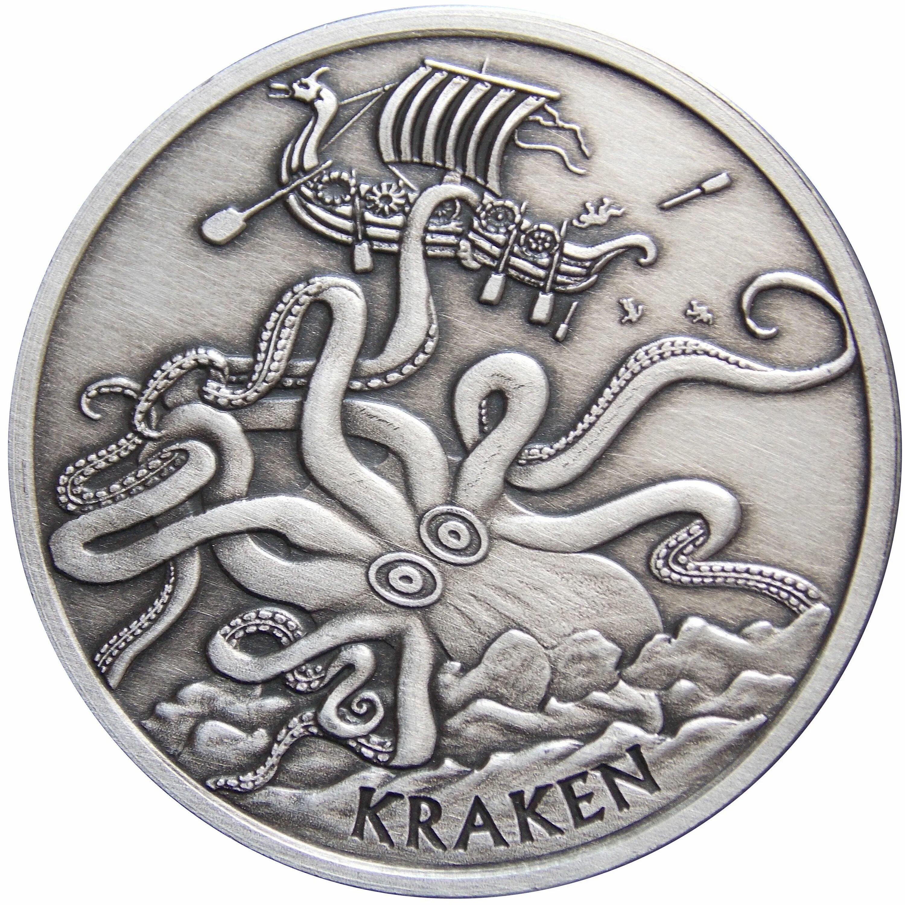 Xblast монета. Монета Кракен. Серебряная монета Кракен. Монета с осьминогом. Античные серебряные монеты.